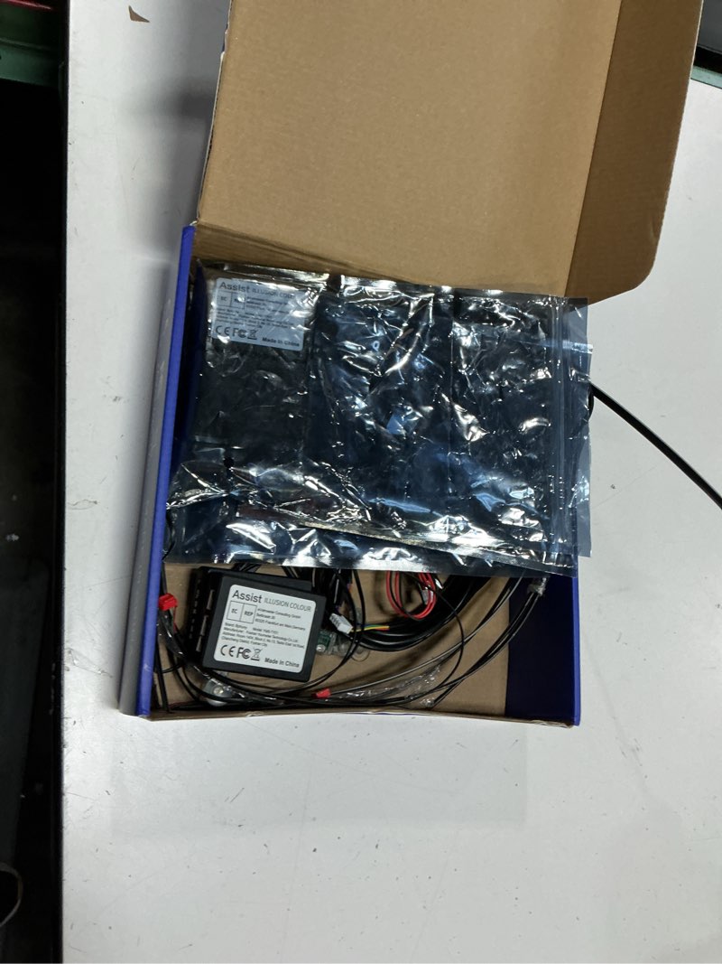 Condition photo showing As Is for dream color acrylic interior car ambient light kit, bphuny 18 in 1 593 leds fiber optic multiple modes decoration atmosphere lights with music dynamic rainbow rhythm, rgb neon lights for all cars dream color 18 in 1 kit