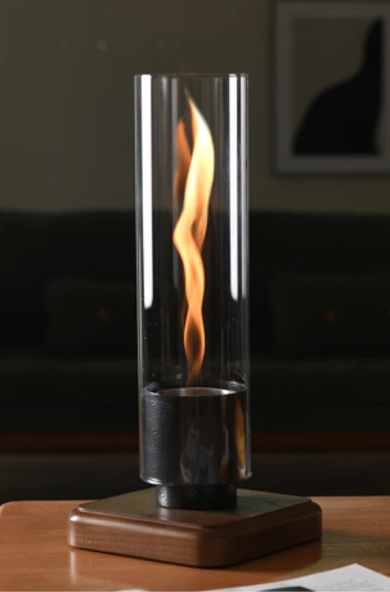 Tornado Bio-ethanol Outdoor Tabletop Fireplace With Flame Guard