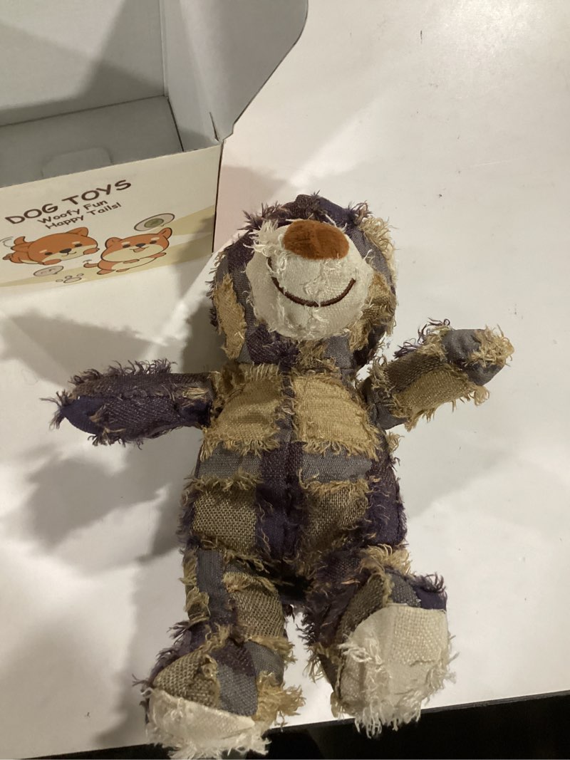 MAXBECK Dog Companion for Heavy Chewers-New Plush Robust Bear Dog Toy, Resistant Squeaky Dog Toys fo