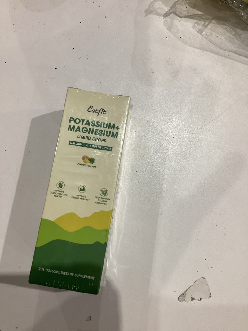 Condition photo showing New/Like New for Potassium Magnesium Glycinate Supplement-High Absorption Magnesium Complex Liquid Drop with Calcium, Potassium, Vitamin D3 & Zinc for Sleep,Leg Cramps, Muscles & Energy, Sugar Free&Vegan 2 Fl Oz