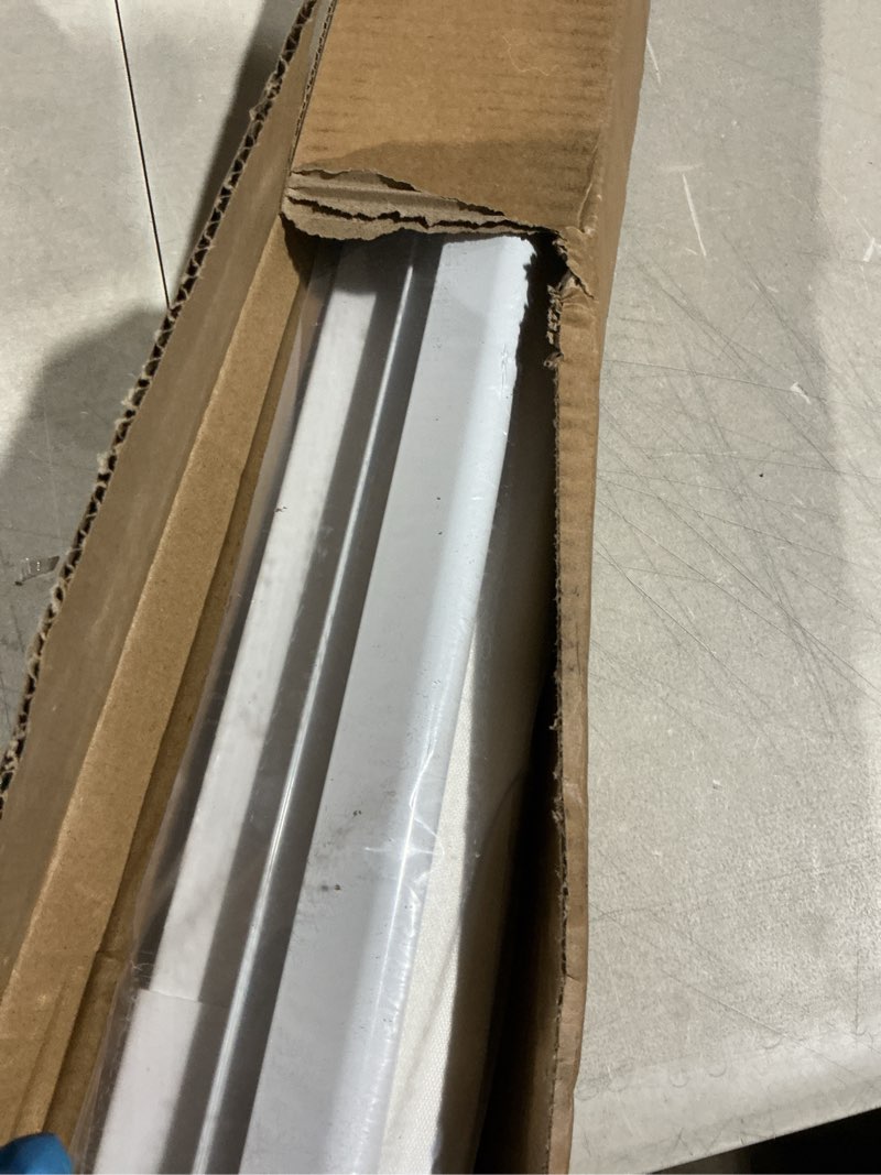 Condition photo showing Good Condition for lazblinds no-drill cordless zebra blinds - dual layer light filtering & room darkening, free-stop lift, easy install, day & night privacy with valance for window 44" w x 72" h, white 44"w x 72"h white