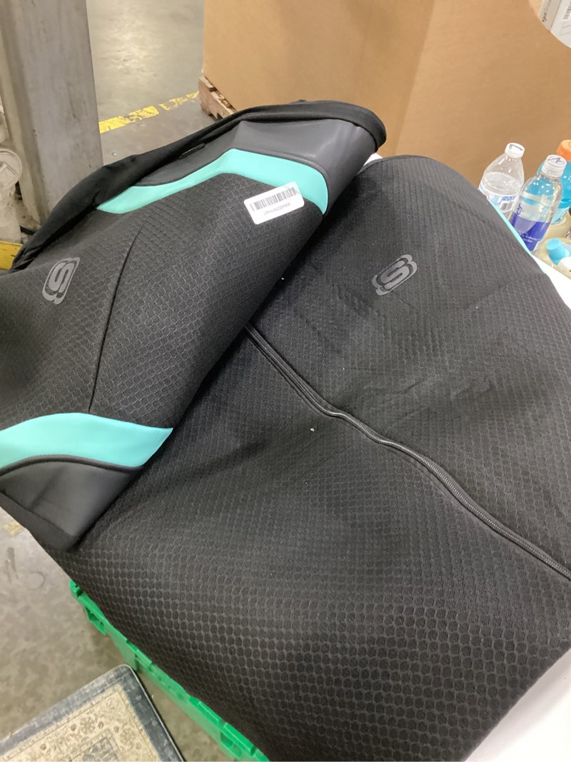 Condition photo showing Good Condition for Skechers Memory Foam Car Seat Covers, Air Cool Mesh Thick Seat Covers, Car Seat Full Sets, Airbag Compatible, Automotive Comfort Protection for Most Cars,Vans,Trucks, SUVs,Green Full Set Black/Green