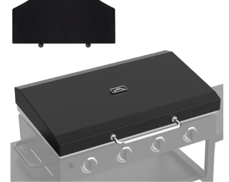 Upgraded Griddle Hinged Lid for 36" Blackstone 1554 1863 1825 1818 1565 1560 2149 1841 1866 2122 2151 2177, Hard Cover with Thermometer and Cover for Blackstone 36 Inch Griddle Accessories