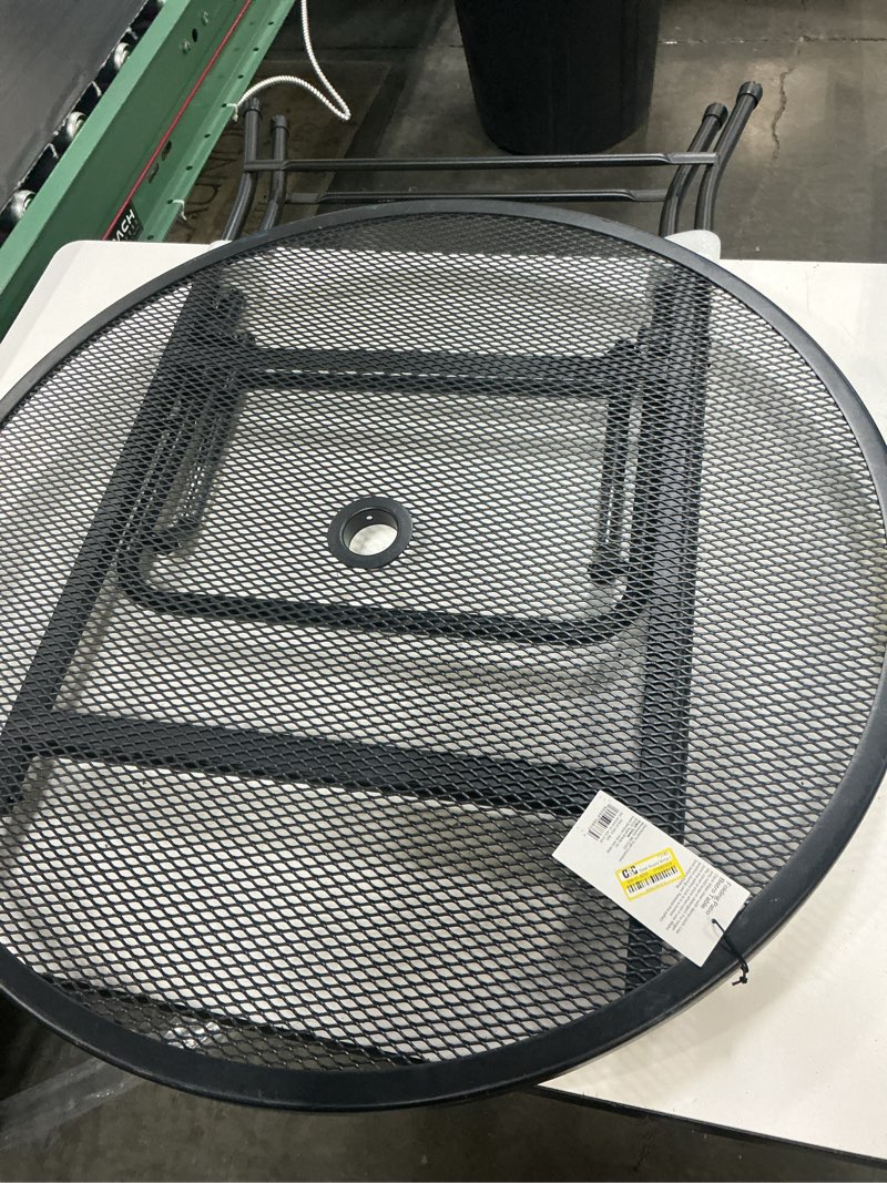 Condition photo showing Good Condition for steel round metal mesh outdoor patio bistro table black - room essentials™