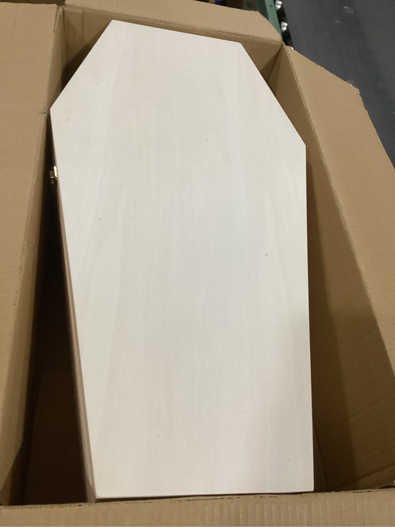 Condition photo showing Good Condition for pet casket - 30" wooden burial box for dogs and cats, strong and safe baltic birch coffin with hinged lid, loving memorial for dignified pet burial 30 inch
