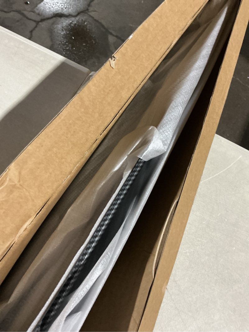 Condition photo showing As Is for kktr-car dashbooard cover 2pcs abs dashboard panel trim cover sticker compatible with tesla model y juniper 2025 2026 model 3 highland 2024-2026 (matte carbon fiber)