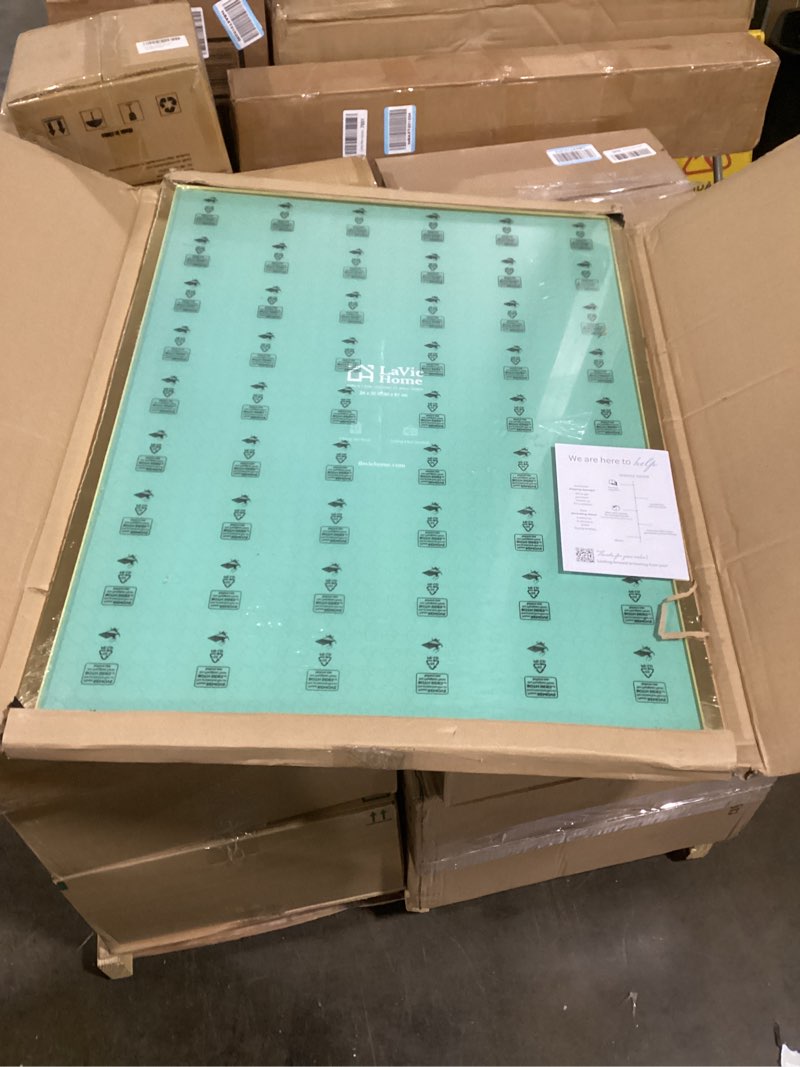 Condition photo showing New/Like New for LaVie Home 24x32 Picture Frame for Wall Display, 24x32 Gold Picture Frame with HD Plexiglas, 24 x 32 Poster Frame 1 Pack, Display Frame for Vertical or Horizontal, Classic Collection Gold 24x32 1