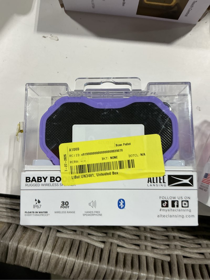 Condition photo showing Good Condition for altec lansing baby boomwireless portable bluetooth speaker, lavender