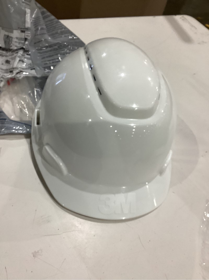 Condition photo showing As Is for 3m pinlock hard hat white vented