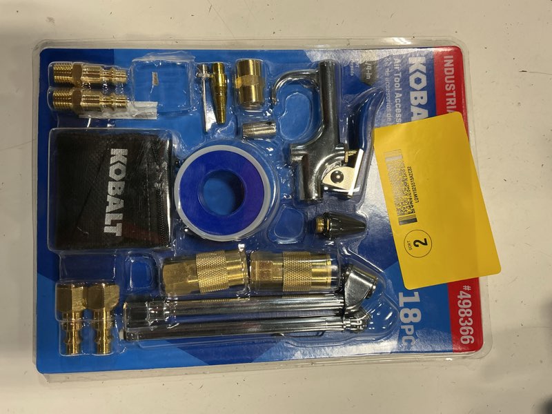 Condition photo showing New/Like New for kobalt 18-piece accessory kit ensemble