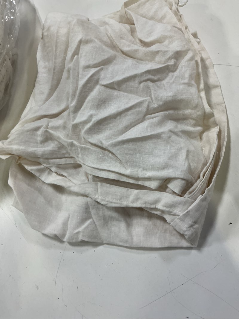 Condition photo showing As Is for quince european linen euro sham, euro, ivory