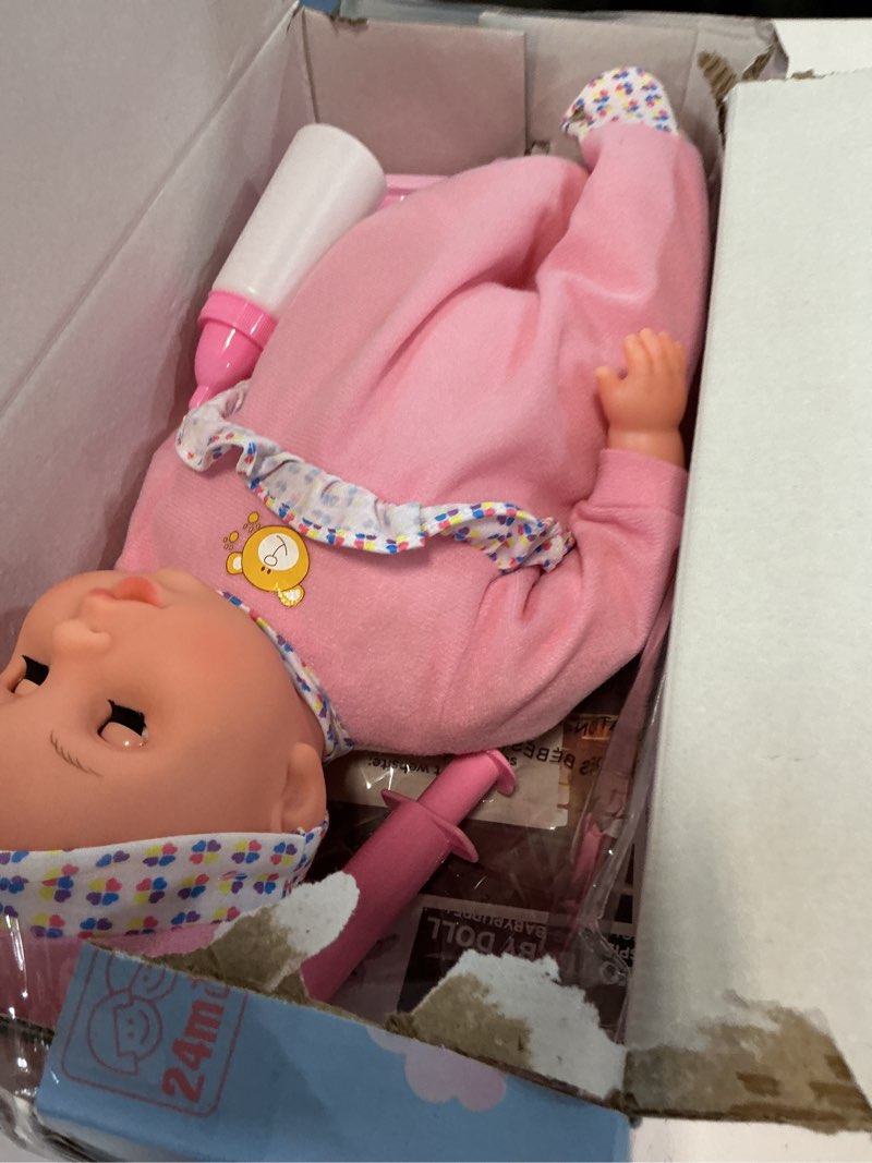 Condition photo showing Good Condition for smilesskiddo interactive baby doll pink - 16 inch crying talking feeding dolls with different sounds and accessories, pretend play preschool toys for 2 3 4 5+ year old girls boys gift