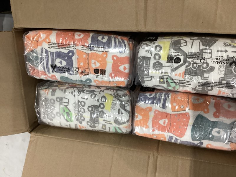 Condition photo showing New/Like New for The Honest Company Comfort Dry Disposable Diapers for Sensitive Skin, Hypoallergenic, Beary Cool + Big Trucks, Super Club Box Size 6 (35 lbs), 68 Count Size 6 (68 Count) Beary Cool + Big Trucks