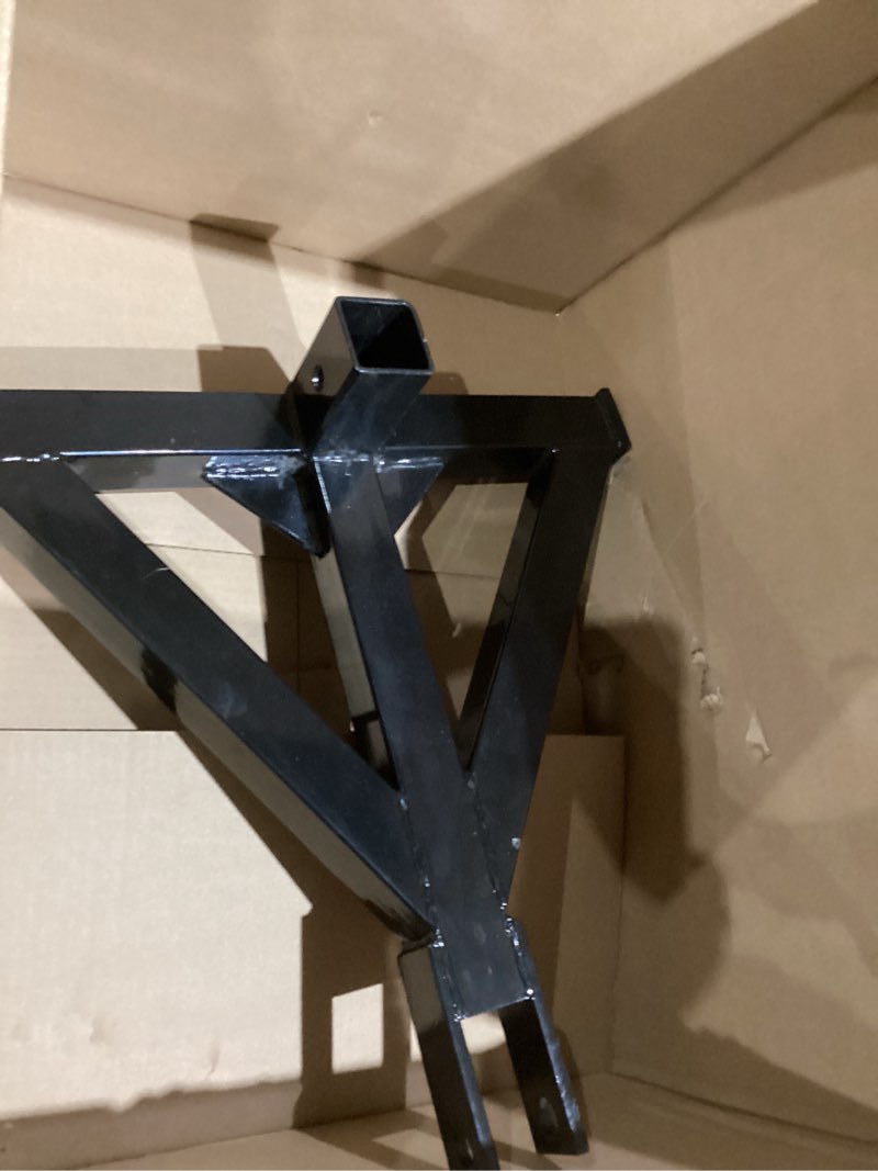 Condition photo showing As Is for 2 Inch 3 Point Heavy Duty Receiver Tow Drawbar Hitch Adapter Subcompact Trailer Compatible with Category 1 Tractors, Farm Equipment