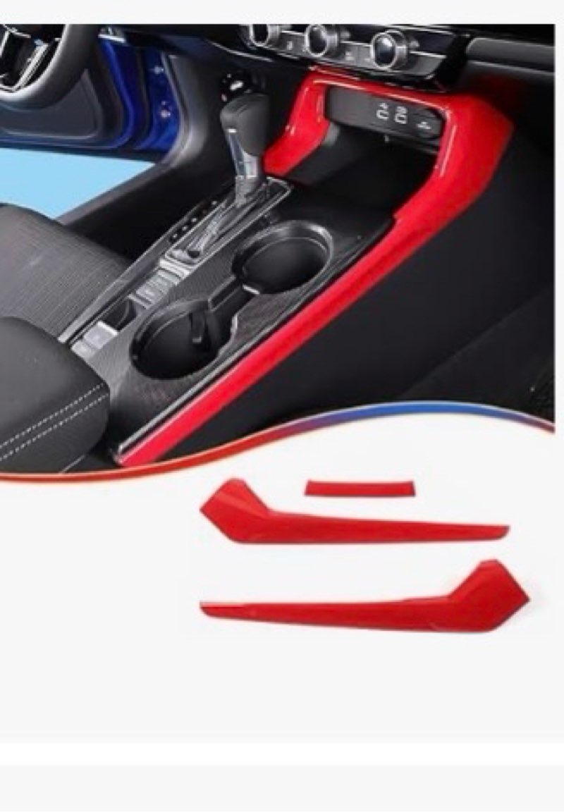 MUXEE 11th Gen Civic 3PCS Gear Shift Panel Cover Side Trim for Honda Civic 2022 2023 2024 2025 2026 