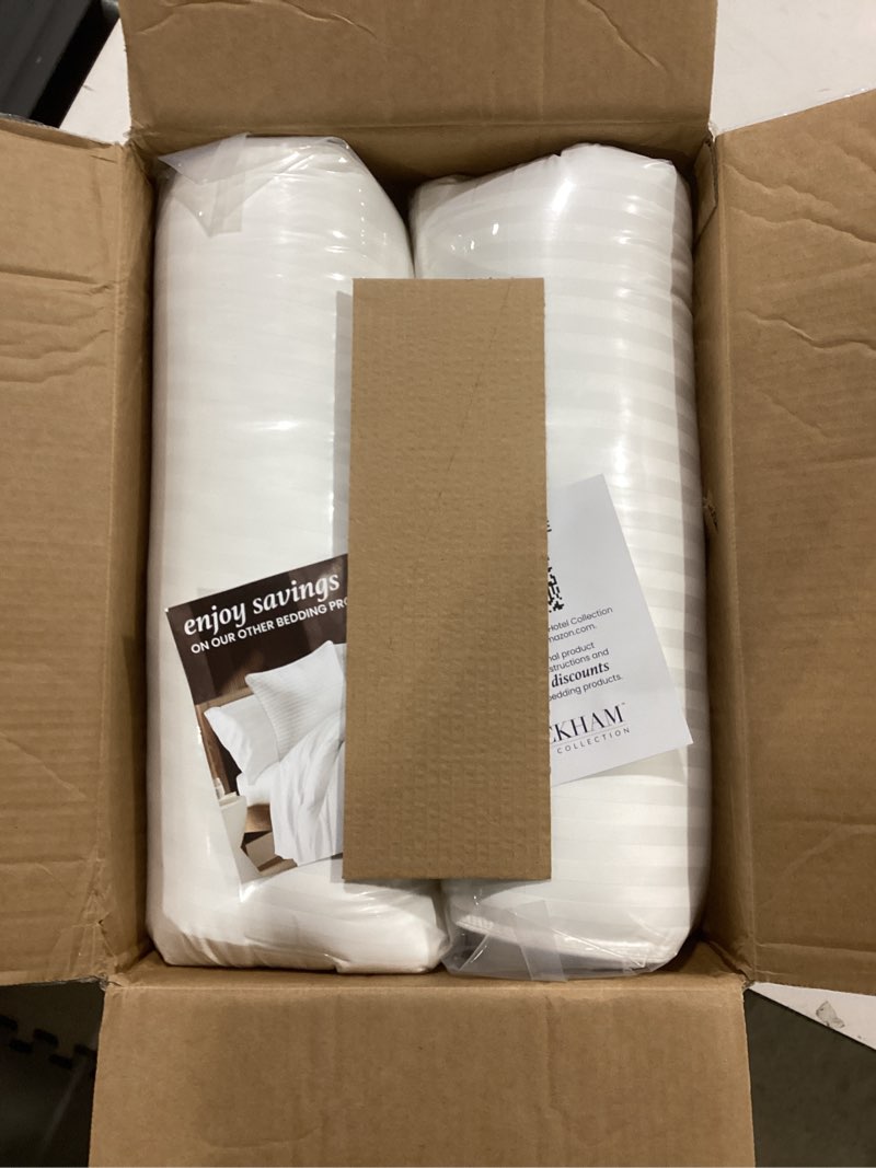 Condition photo showing New/Like New for Beckham Hotel Collection Bed Pillows Standard/Queen Size Set of 2 - Original Soft Down Alternative Pillow for Sleeping - Soft Support for Back, Stomach or Side Sleepers Queen / Standard White