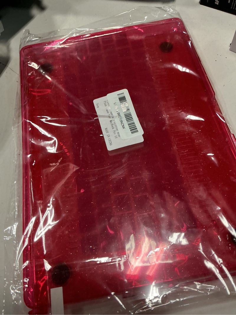 Condition photo showing As Is for cissook sparkly glitter rose pink case for macbook pro 14 inch case m5 m4 m3 m2 m1 chip 2025 2024 2023 2022 2021 release model a3434 a3112 a3185 a3401 / a2918 a2992 / a2779 / a2442 pro14inch-rose red glitter