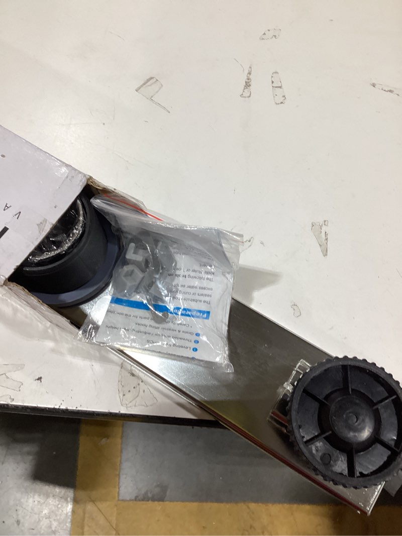 Condition photo showing New/Like New for Kuaisailsk Linear Shower Drain ?18 Inch Brushed 304 Stainless Steel Rectangle Shower Floor Drain?with Reversable Tile-inPattern Drain Cover & Hair Catcher, Adjustable Feet 18inch Brushed Nickel