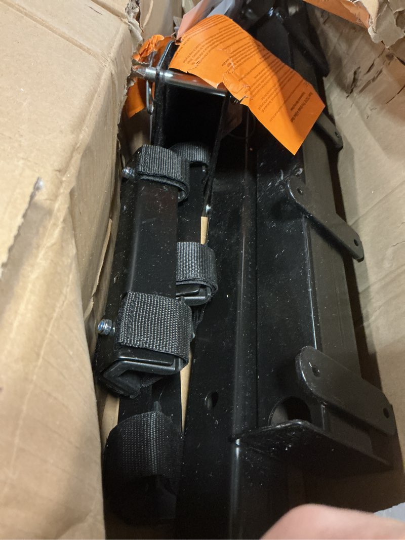 Condition photo showing item condition for MaxxHaul 70210 Hitch Mount 4-Bike Rack – Black, 150 lb Capacity for Cars, Trucks, SUVs & Minivans, Swing-Down & Easy Install, Safety Reflector Included Hitch Mount Bike Rack