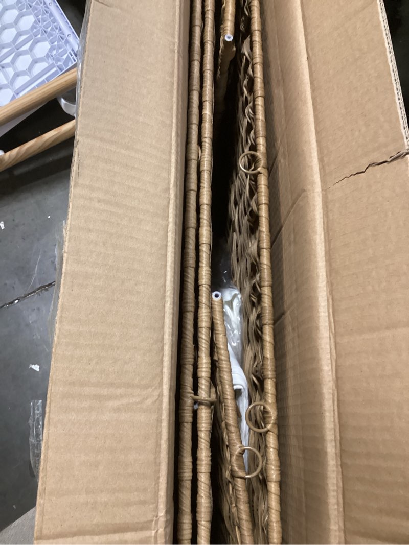 Condition photo showing Good Condition for Laundry Hamper with 4 Removable Liner Bags; 176L Handwoven Rattan Laundry Basket with Lid & Heightened Feet; Clothes Hamper with Side Handles (Natural) 176L (33.46x13x26.57 Inches) Natural