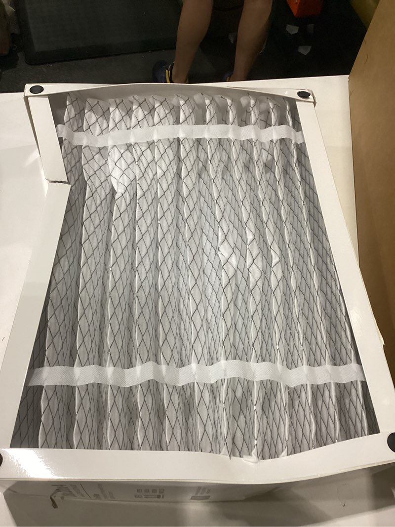 Condition photo showing As Is for 16x20x4 furnace filter merv 11 compatible with toptech tt-fm-1620 tt-mac-1722 for rodgers,hvac collapsible(actual size: 15.38 x 19.38 x 3.75) 1 pack