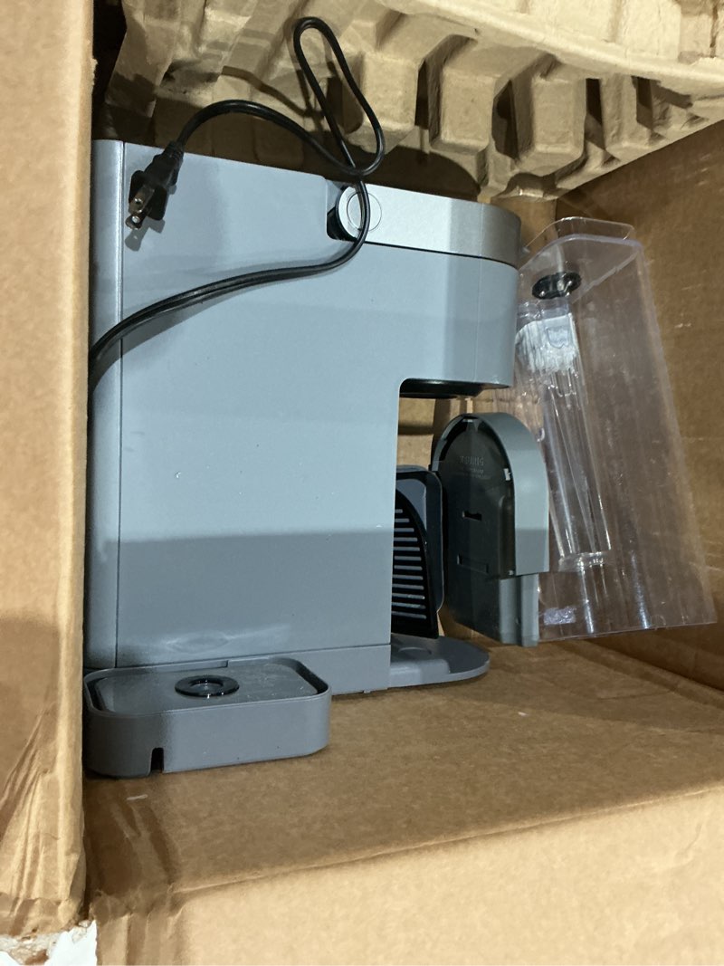 Condition photo showing As Is for keurig k-supreme single serve k-cup pod coffee maker, multistream technology, 4 brew sizes, 66oz dual-position removable reservoir, gray gray coffee maker