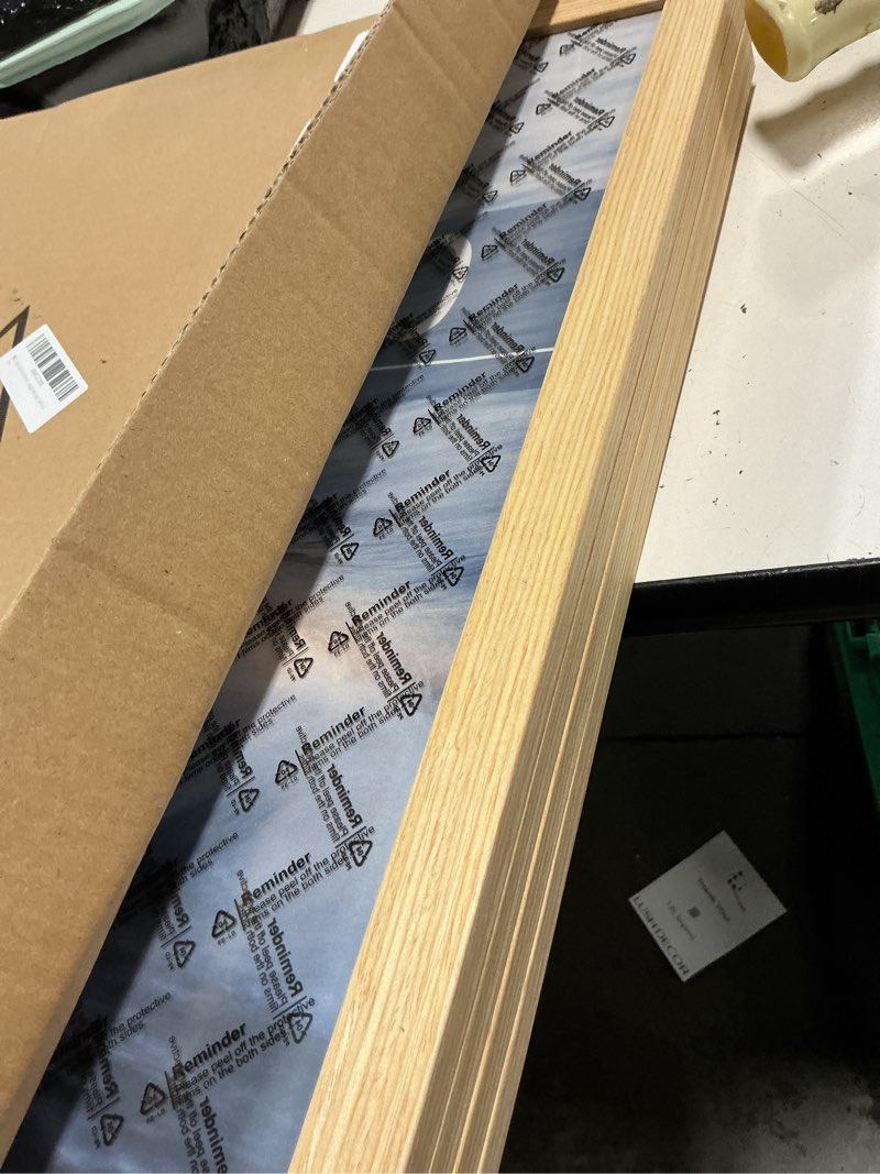 Condition photo showing Good Condition for 16x20 picture frame set of 4, natural solid wood frames, wall mount | display 16x20 photos without mat, horizontal or vertical, oak wood grain