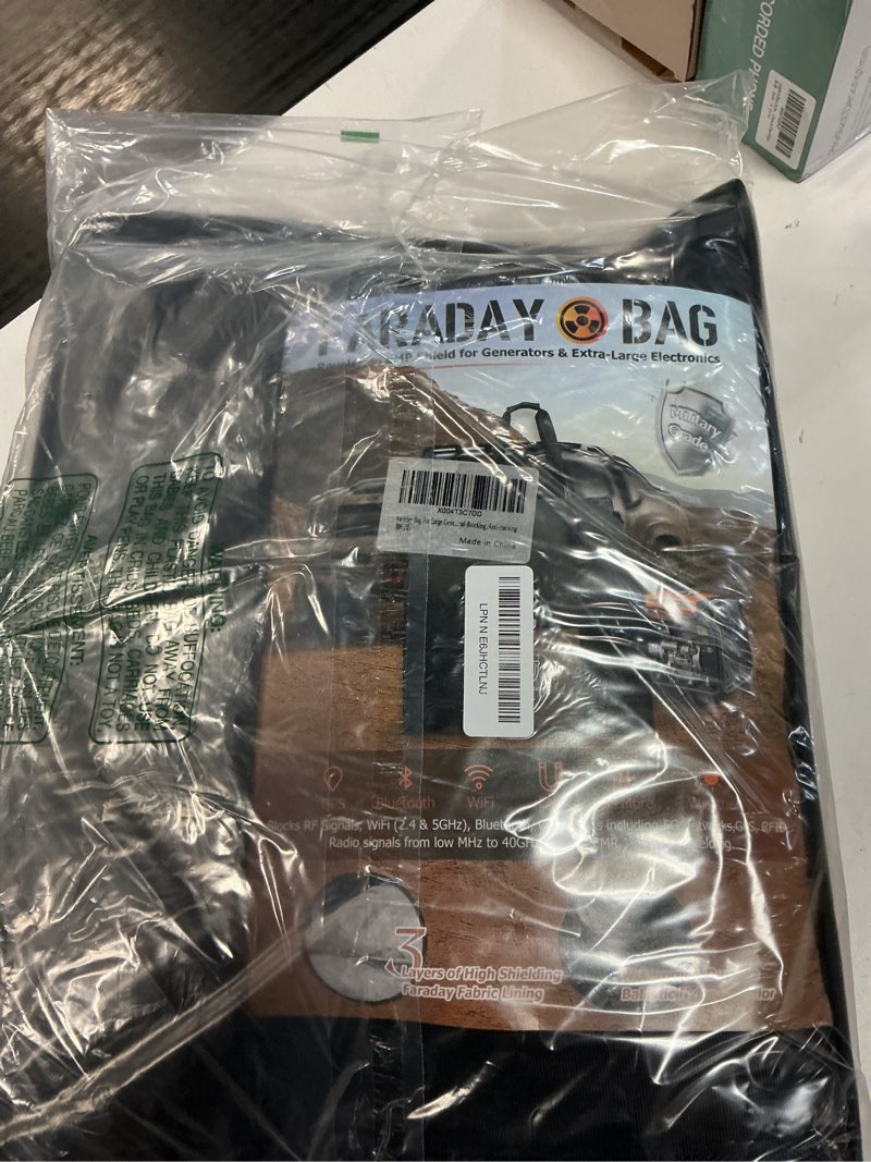 Condition photo showing New/Like New for meiming faraday bag for large generators and electronics, military-grade xxl faraday cage bag for rf shielding, signal blocking, emp & cme protection, signal-blocking, anti-tracking