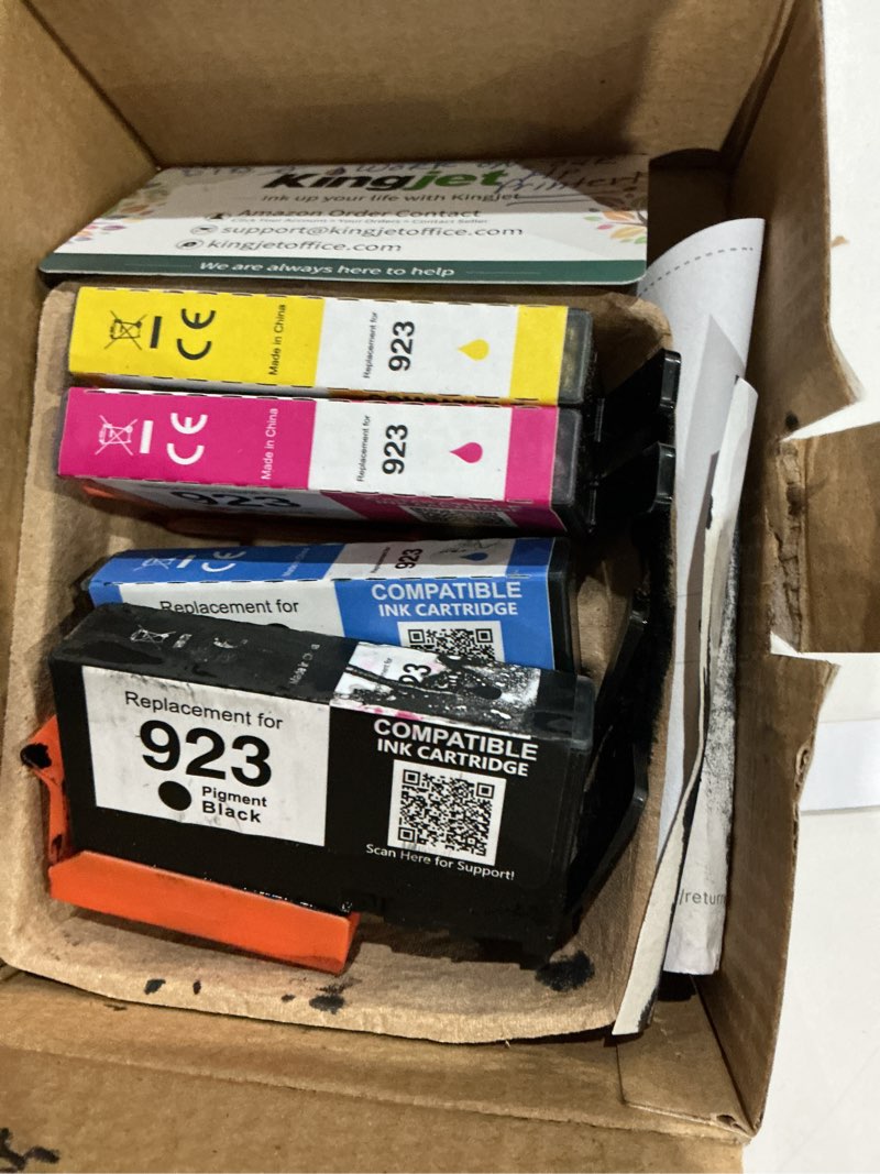 Condition photo showing Good Condition for 923 ink cartridges combo pack replacement for hp 923 ink cartridges for hp printers work for hp officejet pro 8130e 8135e 8139e 8138e 8122e 8120 8124e 8122 8120e printer ink (4 pack) 923 black color