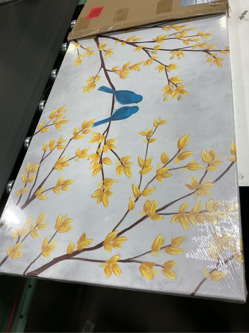 Condition photo showing New/Like New for DuoBaorom Blue Bird on YellowTree Branch Canvas Wall Art Large Artwork Picture Bedroom Living Room Decor 20"x36"