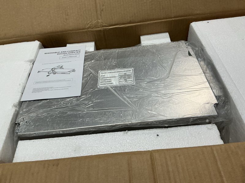 Condition photo showing Good Condition for 40 inch foldable manual dough sheeter, heavy duty stainless steel dough rolling machine for home bakery, pizza shop & commercial restaurant | a400 model 40in