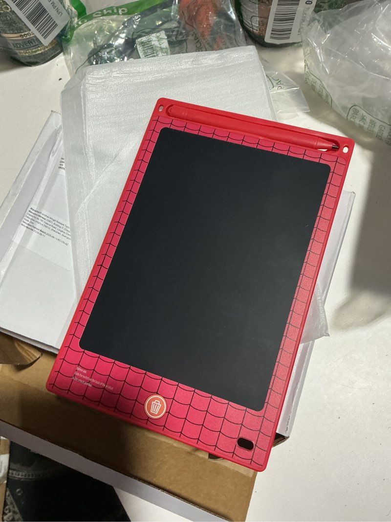 Condition photo showing Good Condition for nezyo 12 pack large spider party favors lcd writing tablet for kids 8.5 inch spider web drawing tablet erasable reusable electronic drawing pads for birthday supplies gifts goodie bags stuffers red spider web red 12