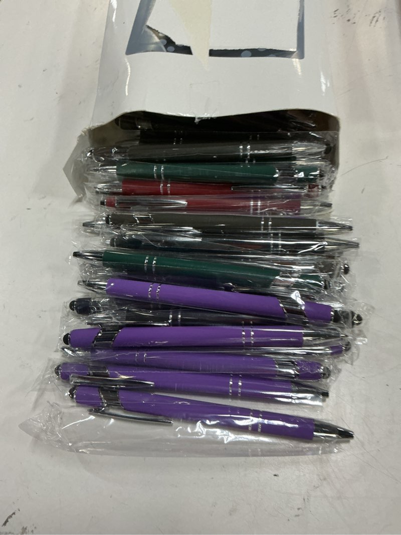 Condition photo showing Good Condition for leinuosen 72 pcs ballpoint pen with stylus tip 1.0 mm/ 0.04 inch black ink metal stylus pen for touch screens 2 in 1 stylus ballpoint