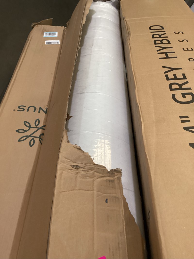 Condition photo showing New/Like New for Zinus 12 Inch Queen Green Tea Memory Foam Mattress [New Version], Fiberglass Free, Medium Firm Feel, Zoned Pressure Relief, Certified Safe Foams & Fabric, Mattress in A Box White Queen 12" New Small Box