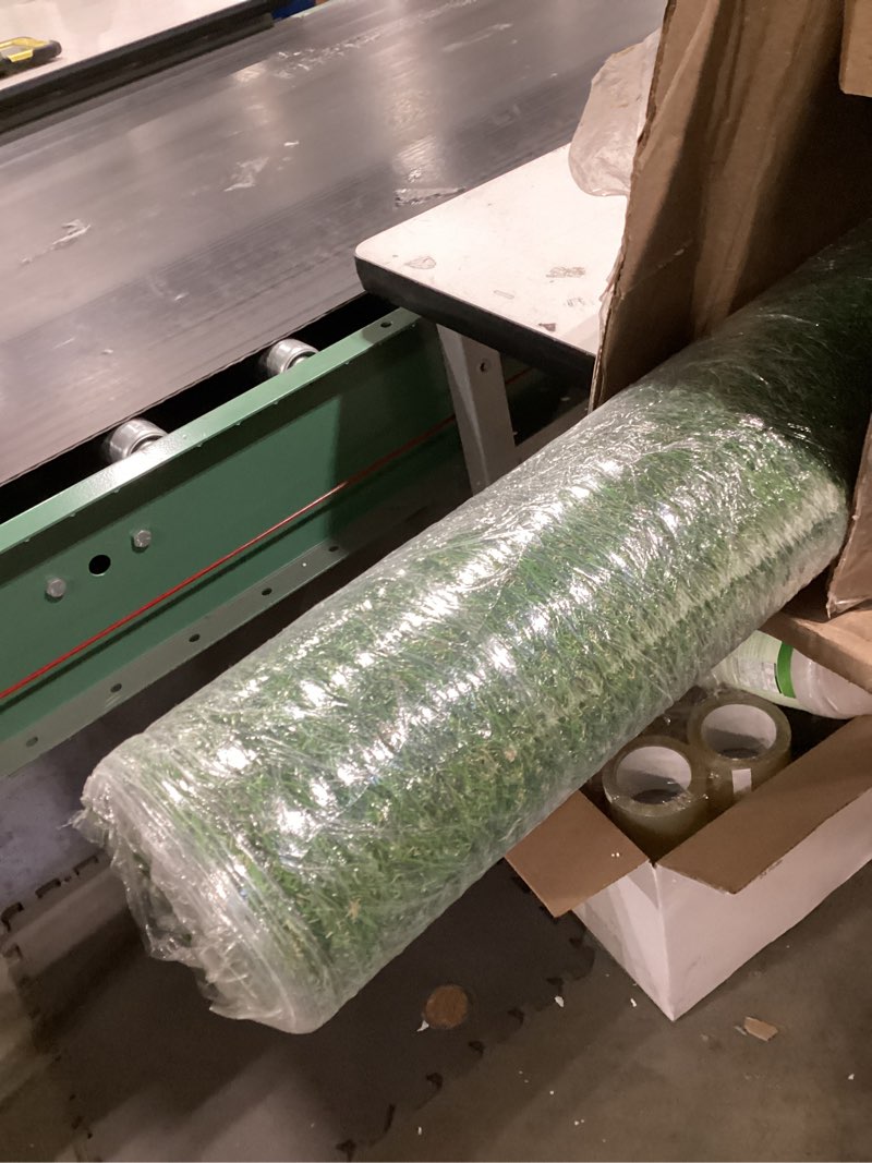 Condition photo showing item condition for Heyroll Realistic Artificial Turf Grass, 5 FT X 8 FT Artificial Synthetic Fake Grass, 20MM Green Turf Rug Pet Dogs Lawn Mat with Drainage Holes for Indoor Outdoor Patio Garden Landscape/Custom Size 5x8FT