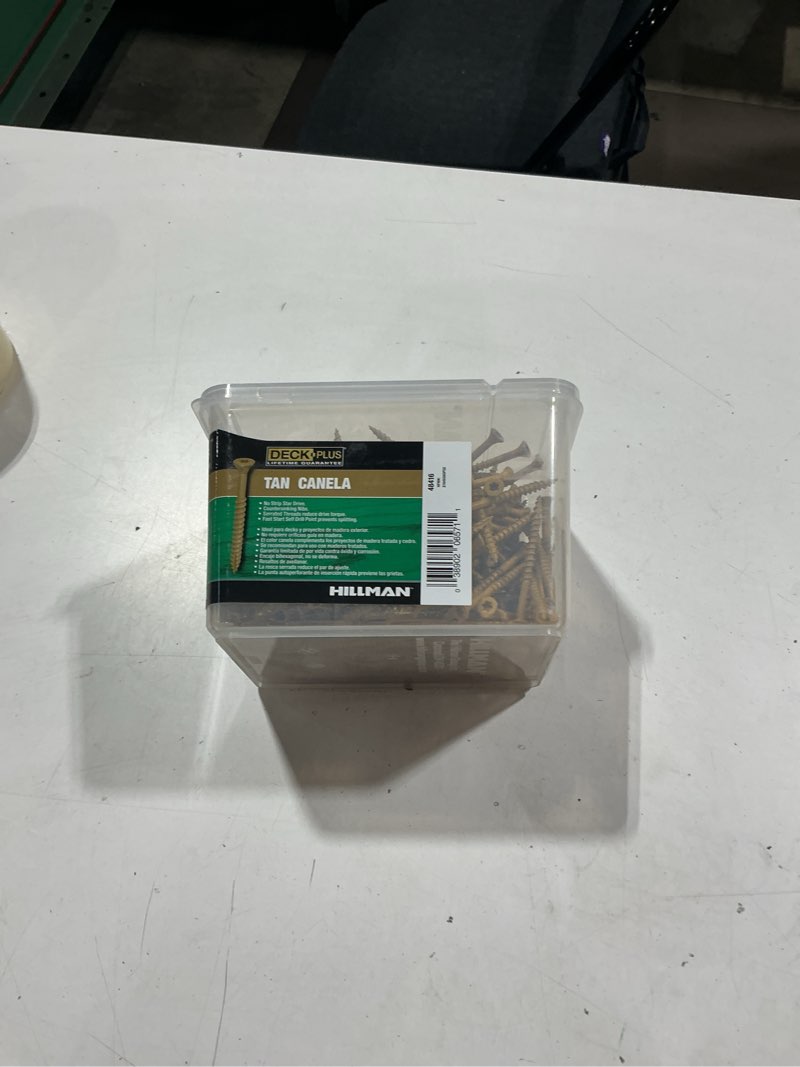 Condition photo showing Good Condition for hillman deck plus no. 10 in. x 2-1/2 in. l tan star flat head exterior deck screws 5 lb 365 pk