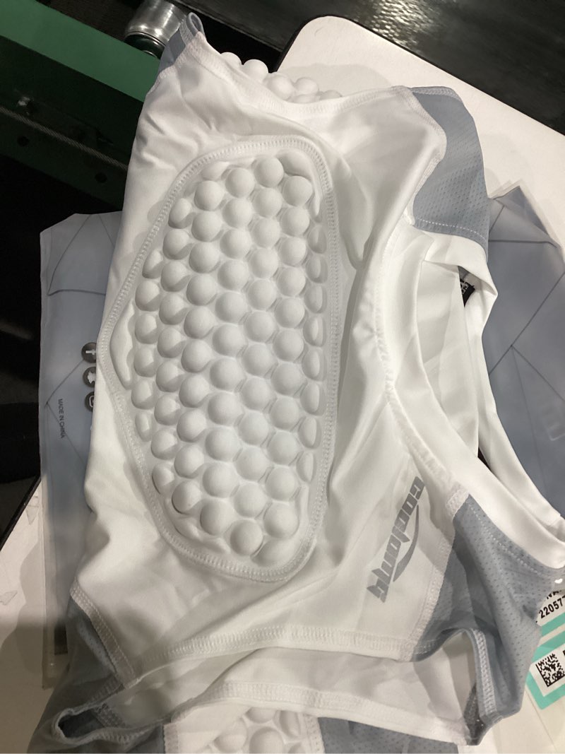 Condition photo showing Good Condition for COOLOMG Youth Baseball Chest Protector Padded Compression Shirt Sleeveless Softball Football Lacrosse Rib Heart Sternum Guard Large White