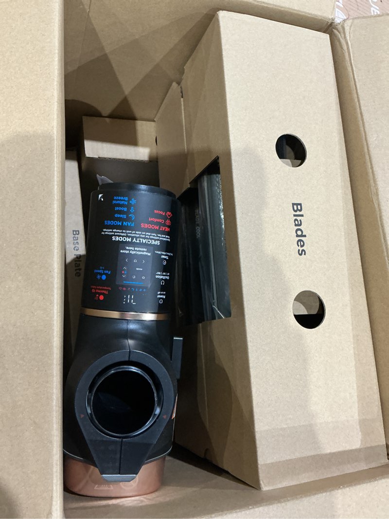 Condition photo showing Good Condition for shark turboblade cool + heat – 2-in-1 bladeless tower fan & space heater for customizable year-round indoor use, bedroom, living room, & office | powerful cooling + rapid room heating, charcoal, th202 turboblade cool & heat - charcoal