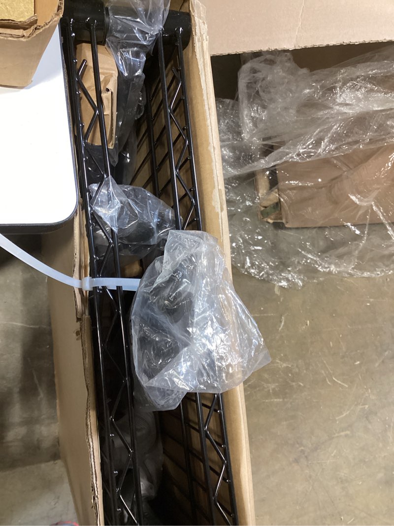 Condition photo showing Good Condition for 100+ bought last week project source 23.3-in w x 31.4-in d x 68-in h 5 -tier black metal wire storage bin rack item #6034222 | model #55979 shop project so