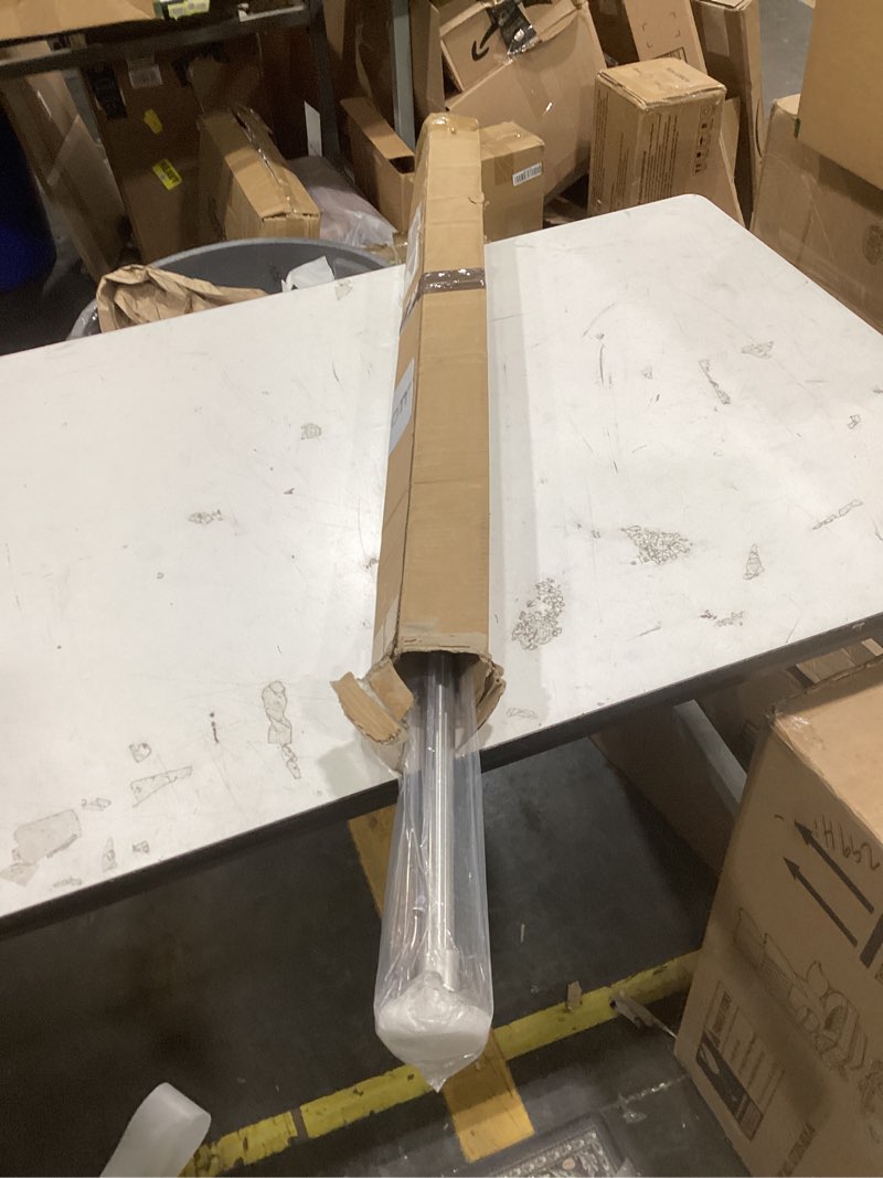 Condition photo showing Good Condition for shower curtain rod tension- never rust no drill non-slip spring tension shower rod, 43-73 inches 304 stainless steel, brushed nickel 43-73 inches brushed nickel