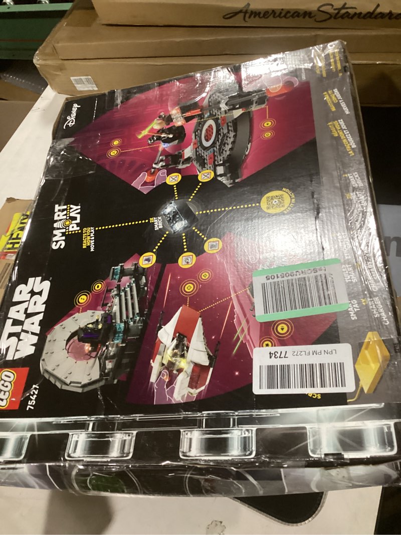 Condition photo showing As Is for lego star wars smart play: throne room duel & a-wing interactive building toy - all-in-one set - reacts to how you move and play with a smart brick - gift for boys, girls and kids ages 9+ - 75427