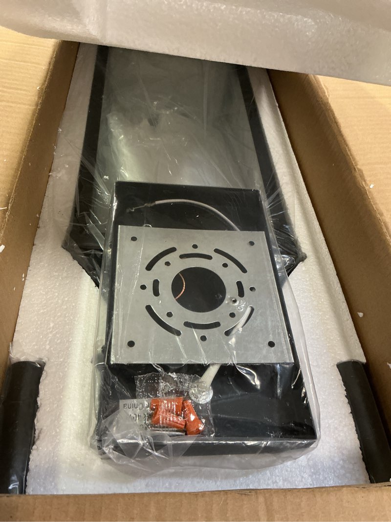 Condition photo showing New/Like New for tewei 25'' Large Outdoor Wall Light, Porch Light Outdoor Wall Sconce Lantern, 4-Light Modern Black Exterior Lighting Fixture Wall Mount, Outside Light for House Garage, 1-Pack 25 Inch - 1 Pack