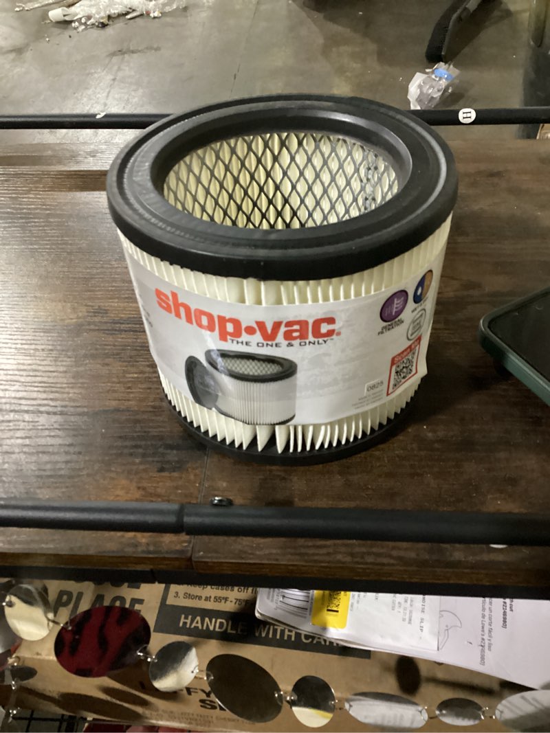 Condition photo showing Good Condition for shop-vac reusable small wet/dry shop vacuum cartridge filter