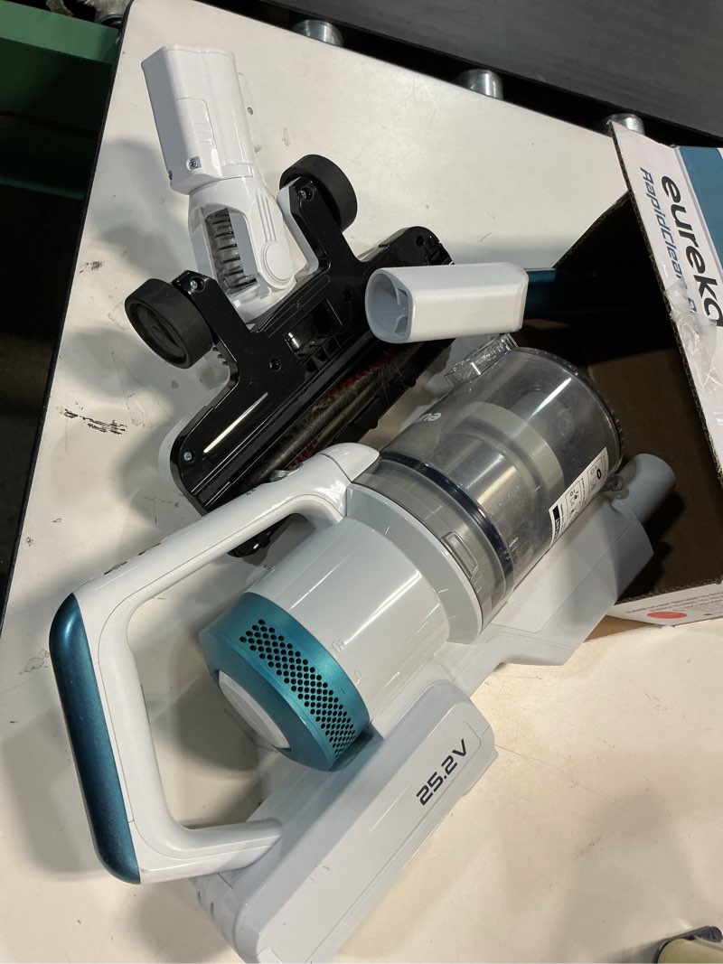 Condition photo showing As Is for Eureka RapidClean Pro NEC280TL Cordless Stick Vacuum Cleaner – Lightweight 5.3 lbs, 40-Min Runtime, LED Headlights, 3 Power Modes, Ideal for Pet Hair, Hard Floors & Carpets