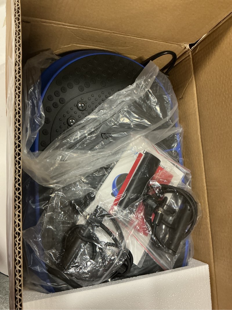 Condition photo showing Good Condition for Vibration Plate Exercise Machine, Vibrating Fitness Platform for Lymphatic Drainage, Full Body Shaker Workout Equipment, Bluetooth Music Shaping Vibrate Plate, Board Sport for Home Exercise Gym, Blue