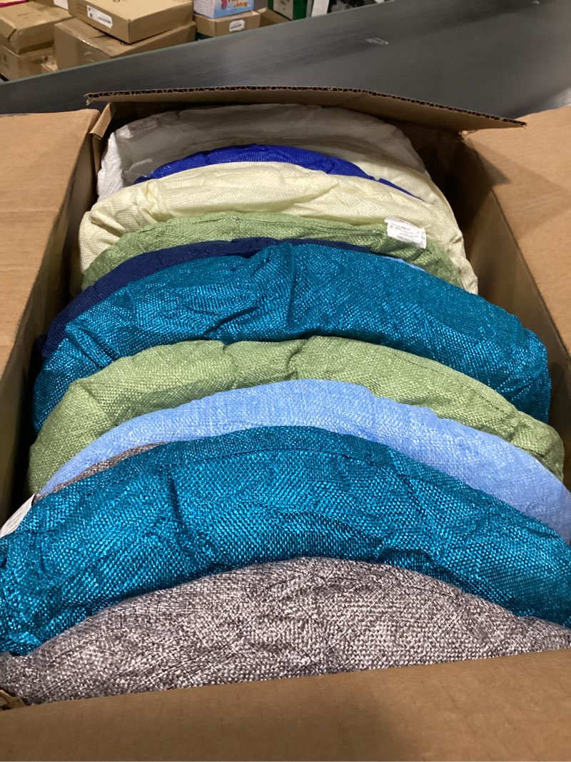 Condition photo showing New/Like New for Fumete 16 Inch Round Floor Cushions for Kids and Toddlers, Flexible Seating Classroom Furniture Floor Pillow for Home, Daycare, Preschool, Yoga and Meditation(Black,8 Pcs)