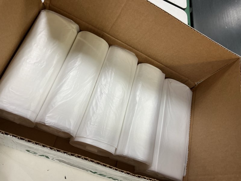 Trash bags 60 gal white 100ct