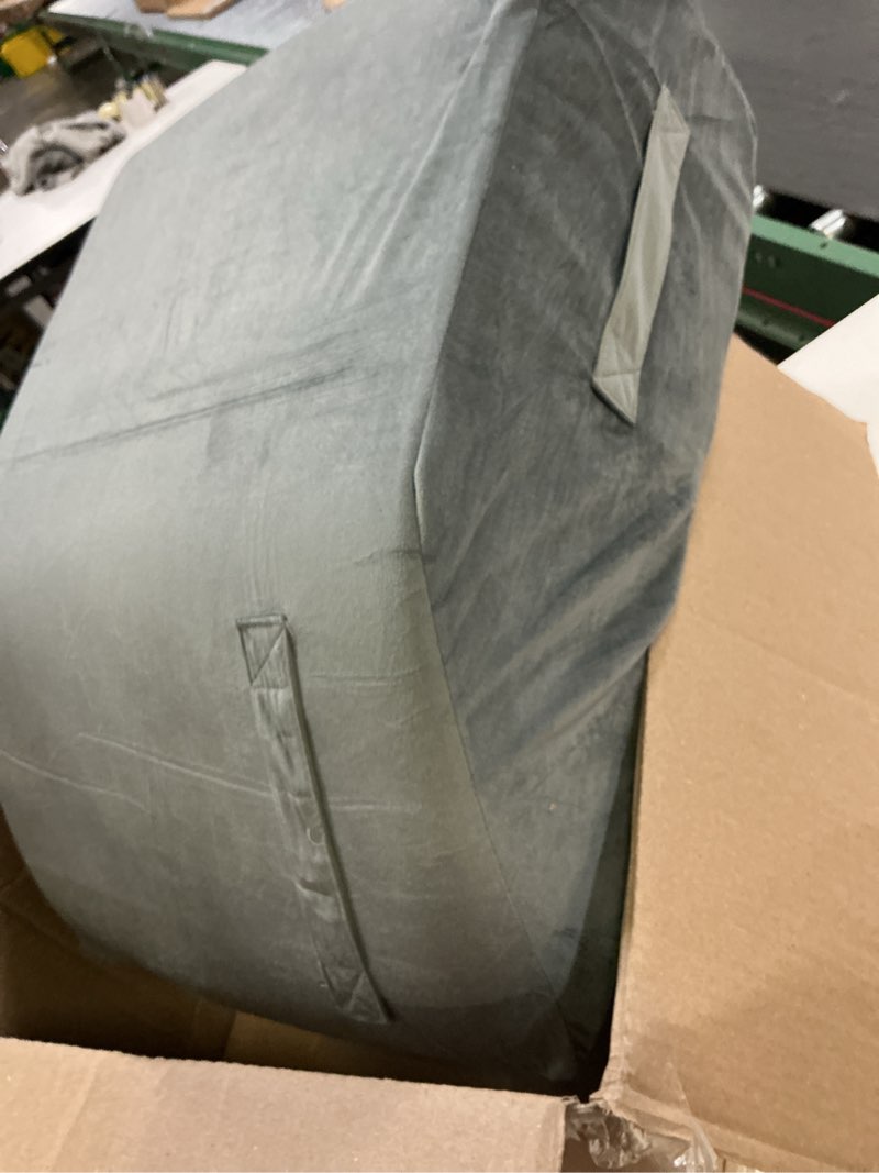 Condition photo showing As Is for megcxit leg pillow elevation blood circulation, leg wedge for elevation for swelling, leg elevating pillow for after surgery memory foam foot knee pillow for back sleeping 23.6×16.8×8 inch short plush