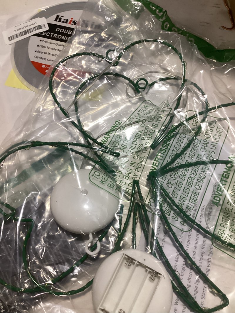 Condition photo showing Good Condition for lomotech shamrocks window lights with suction cup, battery operated 12 inch lucky clover light with timer function for st patrick's day decorations(2 pack)