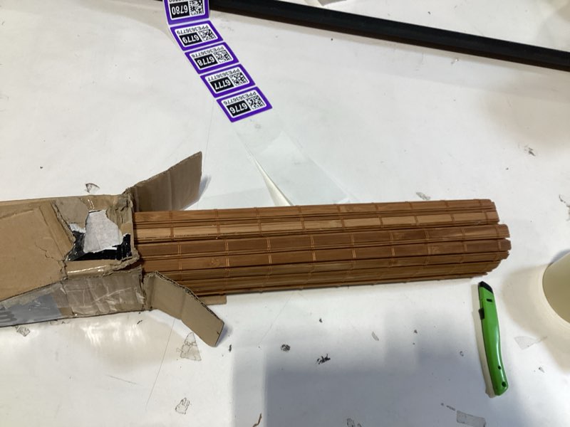 Condition photo showing Good Condition for CHICOLOGY Bamboo Roman Shades - Customer Favorite Light Filtering Blinds for Windows, Premium Quality, Ideal for Home, Squirrel Brown, 23" W X 48" H 23"W x 48"H Squirrel